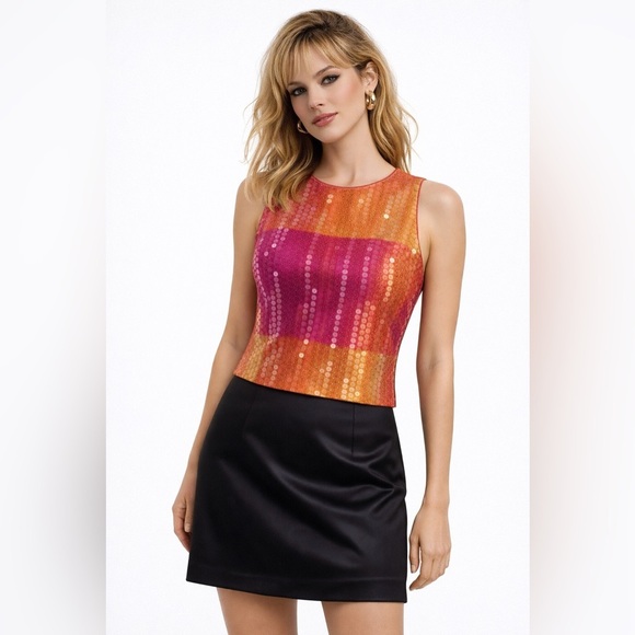 Chetta B Tops - Chetta B Red Sequin Tank Top